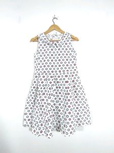 Off White Printed Dress (Girl's)