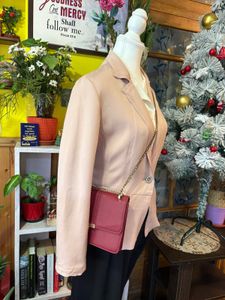 Chic Pink Single-Button Blazer