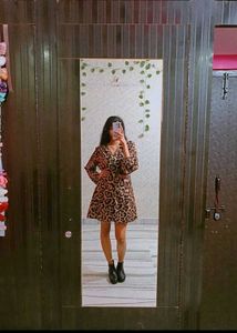 Wild Muse Leopard Mini Dress 🐆 on sale