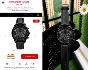 ARMANI EXCHANGE CHRONOGRAPH BLACK EDITION ⌚🖤✨*