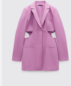 Zara Lilac Cut-Out Blazer