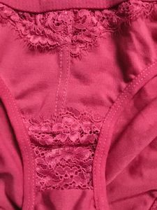 Coral Lace Bra and Panty Set
