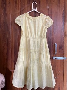 Chic Yellow Tiered Dress