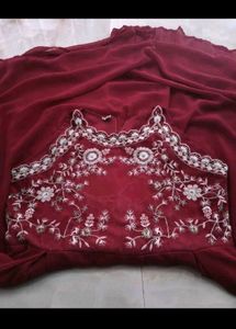 Beautiful Pink Embroidered Ethnic Gown