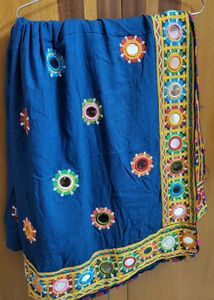 Ethnic duppata Mirror Work