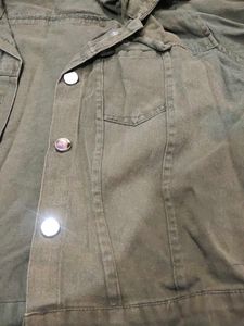 Olive Green Denim Jacket