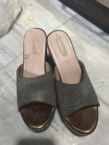 Sparkly Block Heel Mules