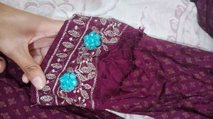 Elegant Maroon Kurta Set with Dupatta