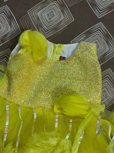 Girls Yellow Tulle Party Dress