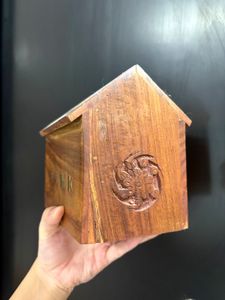 Wooden "BANK" Piggy Bank