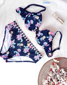 very beautiful floral bikini set