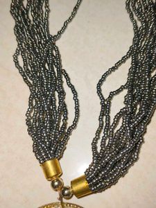 Statement Necklace with Round Pendant