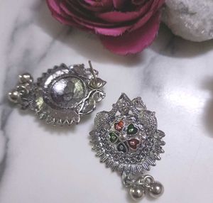 Enamel Jhumka &amp; Necklace
