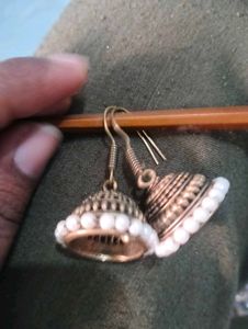 Elegant Pearl Jhumka Earrings