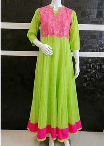 Designer Kurta with Pink Embroidery