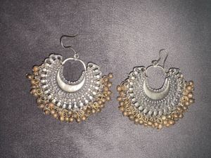 Boho Tribal Moon Earrings