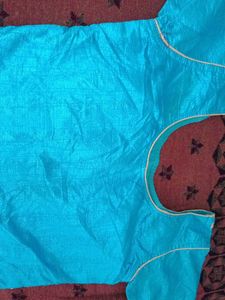 Beautifully Embroidered Teal Blouse