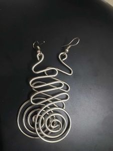 Unique Swirl Metal Earrings