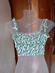Floral Smocked Crop Top