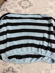 Bershka Striped one shoulder top