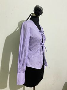 Lavender Front Tie Top