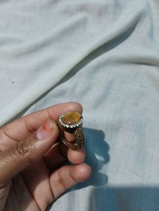 Pure Silver yellow sapphire ring (astrological pur