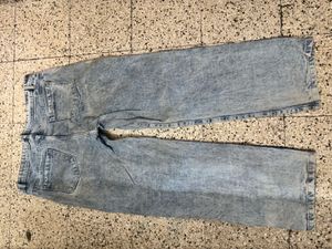 Acid Wash Wide Leg Jeans