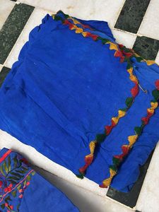 Vibrant Blue Embroidered Kurta Set