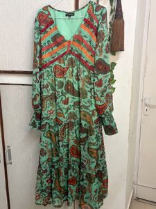 Bohemian Midi Dress and chic handbag