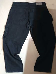 snitch Black Cargo Jeans