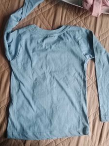 Blue "Denim Raw" Graphic T-Shirt