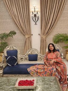 Elegant Floral Print Kurta set with Dupatta