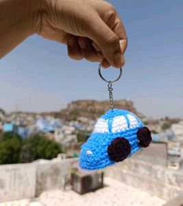 🚗 Handmade Crochet Car Keychain 😍