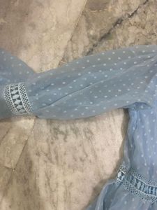 Light Blue Swiss Dot Dress