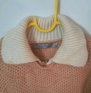 Trendy Peach Knit Sweater