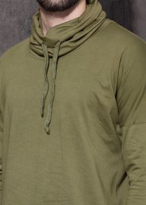 Olive Green Turtleneck T-Shirt