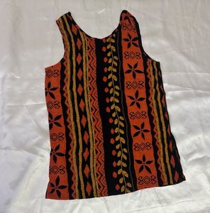 Boho Tribal Print Sleeveless Top