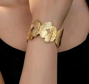 Stunning Gold Butterfly Cuff Bracelet