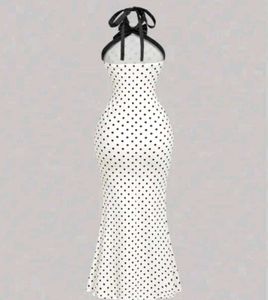 Savana Polka Dot Halter Neck Dress