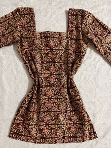 Cotton desi corset back bell sleeve kurti
