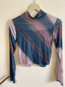 Stylish Mesh Long Sleeve Top