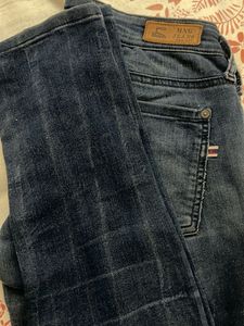 Womens Blue Wash Denim Jeans