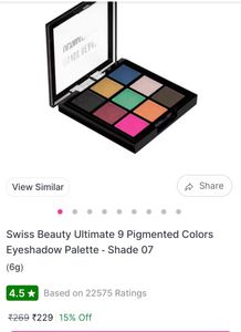 Swiss Beauty Eyeshadow Palette | Shade-07