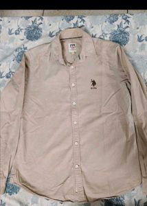 US Polo Assn. Men's khakhi Button-Up Shirt