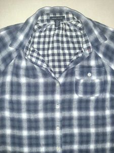 Rare Tommy Hilfiger Women's Blue Plaid Shirt