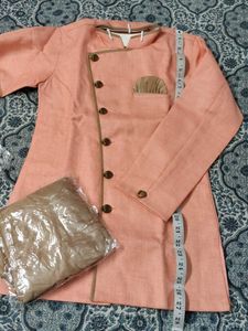 Brand new Stylish Peach Sherwani Set for Boys