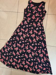 Chic Floral Print Sleeveless Maxi Dress