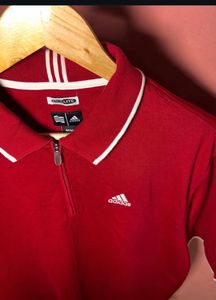 Adidas Red Polo T-Shirt