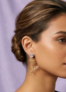 Rose Flower Drop Earrings