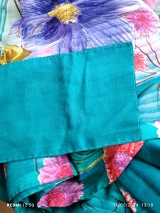 Beautiful Floral Print Chiffon Saree